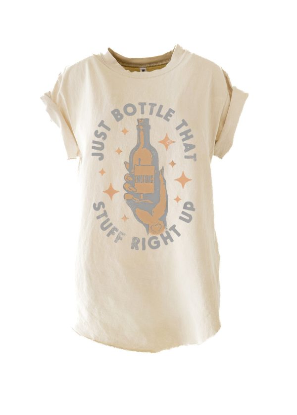 JUST BOTTLE THAT STUFF RIGHT UP SIDE SLIT TEE on Sale - Image 2