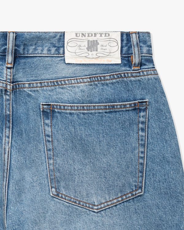 UNDEFEATED 5-POCKET DENIM SHORT - MEDIUM BLUE For Discount - Image 4