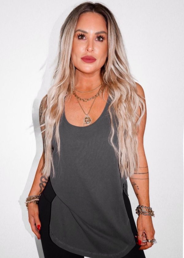BOYFRIEND SIDE SLIT TANK Sale - Image 3