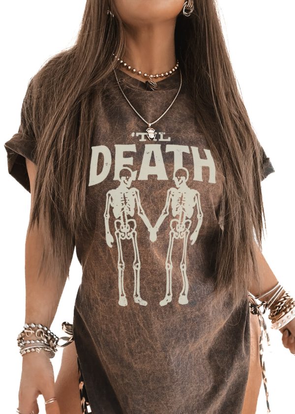 TIL DEATH DESTRUCTED SIDE SLIT TEE Fashion - Image 3