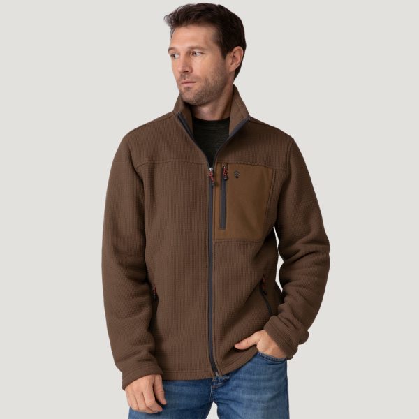Men s Dire Wolf II Grid Fleece Jacket For Discount - Image 2