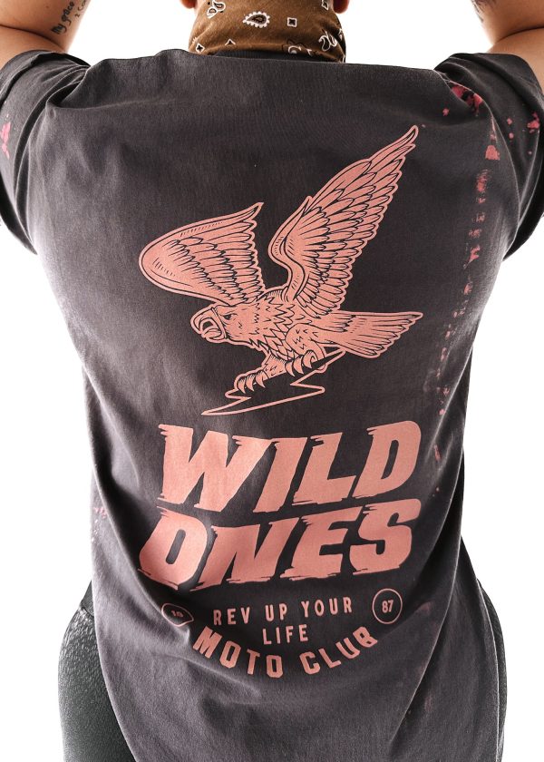 WILD ONES BLEACHED OUT SIDE SLIT TEE Fashion - Image 3