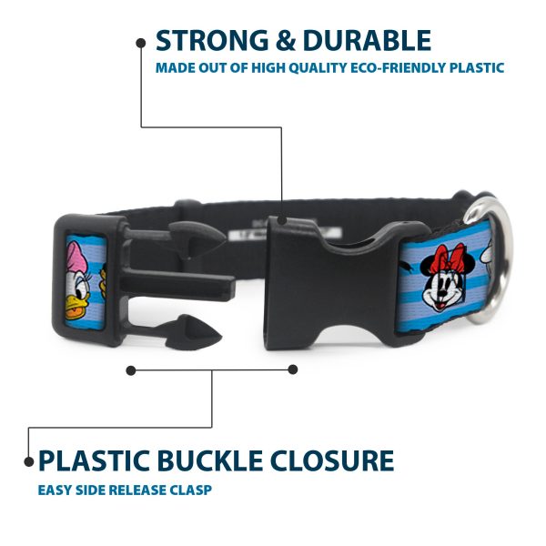 Plastic Clip Collar - Disney The Sensational Six Smiling Faces Stripe Blues For Cheap - Image 4